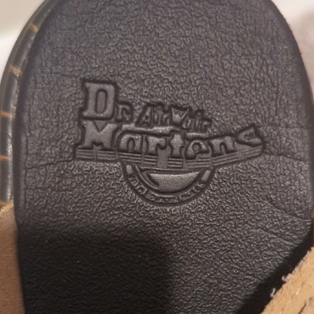 Dr. Martens Tan Suede Slip-On Mule with Adjustable Strap - Picture 2 of 6